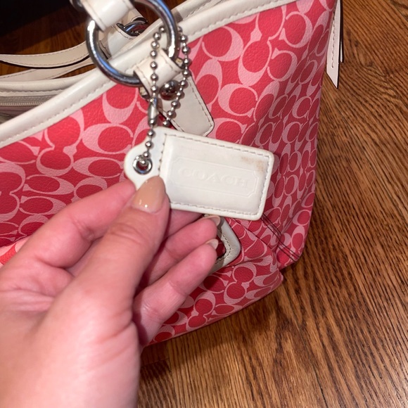 Pink Coach Monogram Shoulder Bag - Picture 9 of 13